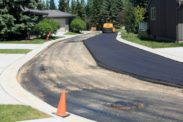 pavers on asphalt